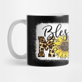 Blessed Mom Leopard Shirt Blessed Mom Sunflower Mug